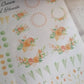 Peach Floral Happy Planner Sticker Set | Weekly Planning Decoration | Daily Diary Bullet Jornal Stationery