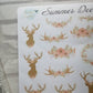 Summer deer floral planning sticker diary daily planner set
