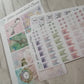 Vintage Glitter Planner Kit | Girly Floral Weekly Stickers | Daily Diary Planning Set