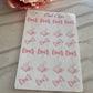 Pink Paper clip functional planning sticker diary daily planner set