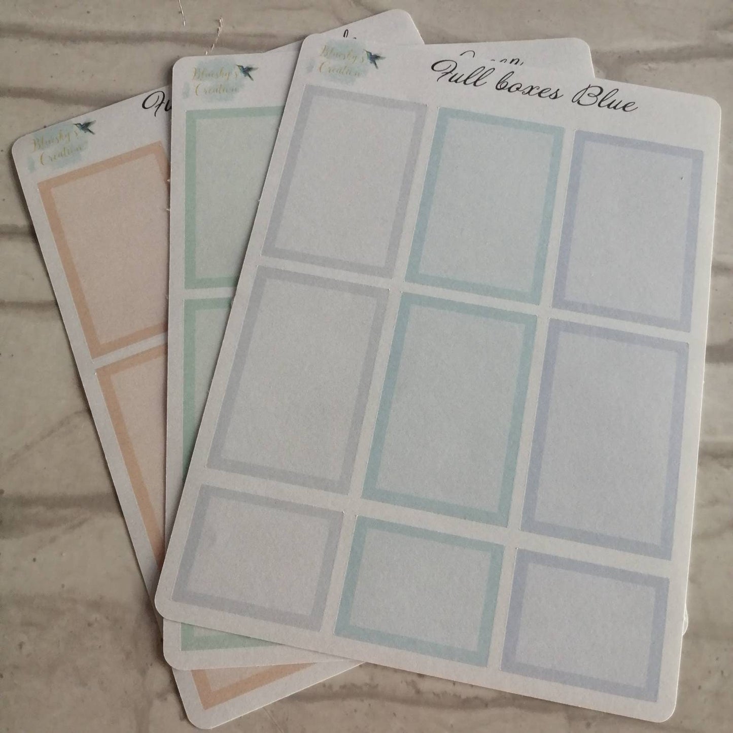 Pastel Functional Planner Boxes | Planning Sticker | Daily Diary Planner Set