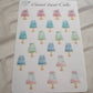 Cake Icons Stickers | Pie Watercolour Birthday Planning | Cupcakes Daily Diary Set