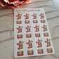 Red & gold Washi tape | Functional Christmas Planning Stickers | Daily Diary Set