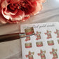 Red & gold Washi tape | Functional Christmas Planning Stickers | Daily Diary Set