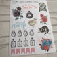 Alice in Wonderland Red & Blue Kit | Weekly Planning Sticker | Daily Diary Planner Set