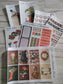 Alice in wonderland red and green christmas weekly planning sticker diary daily planner set