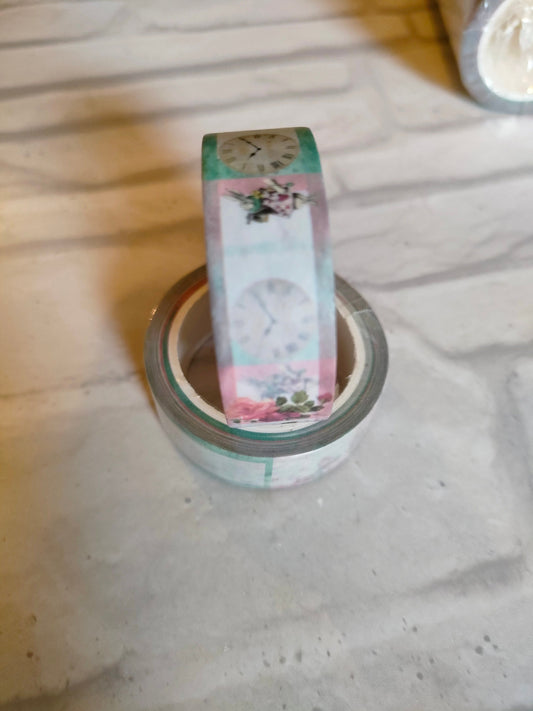 The White Rabbit Washi Tape | Alice Blush and Green Tape | 15mm Washi Tape | Tape with Boxes