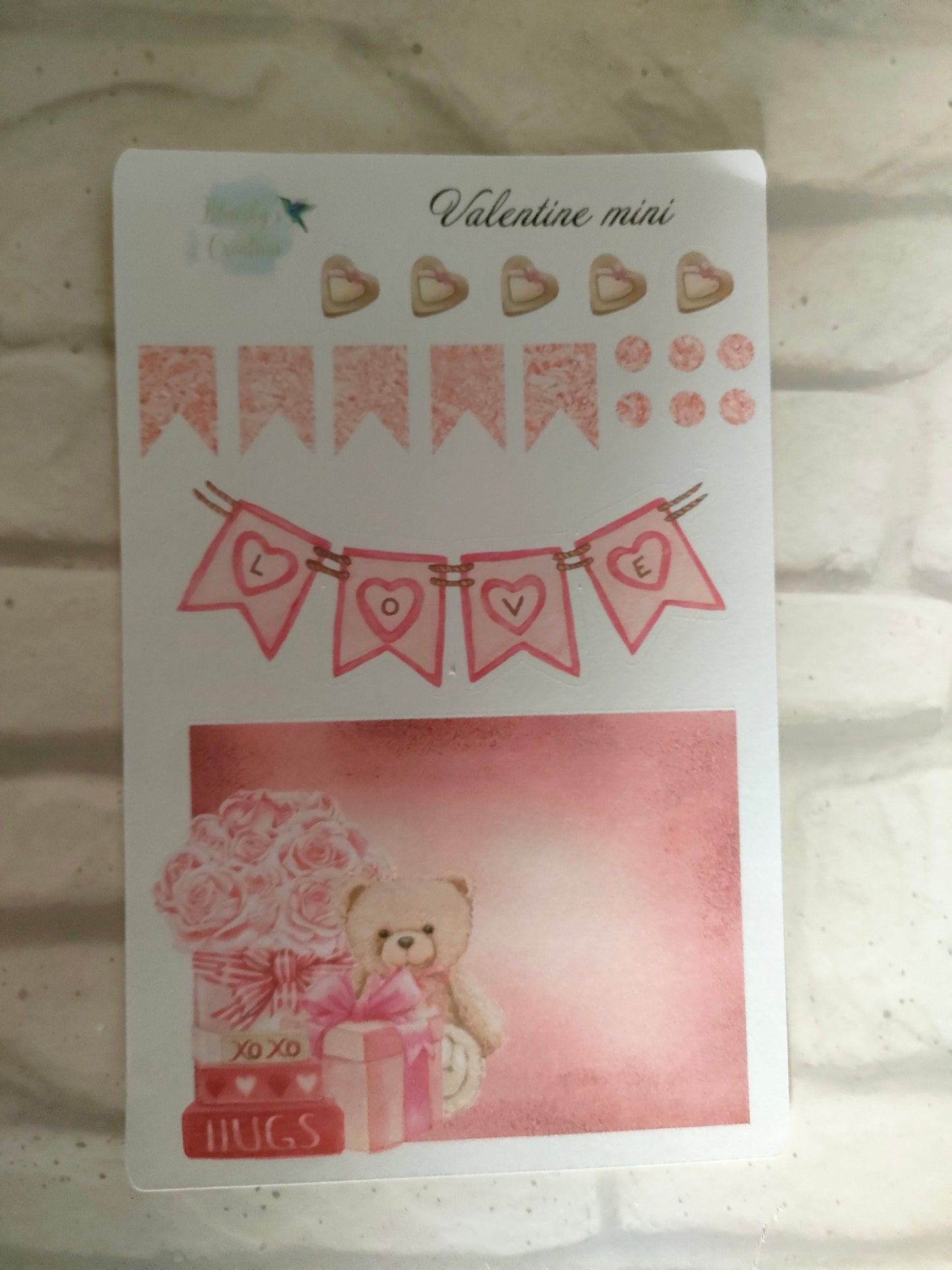 Valentine Love Mini Kit | Weekly Planning Sticker | Daily Diary Planner Set