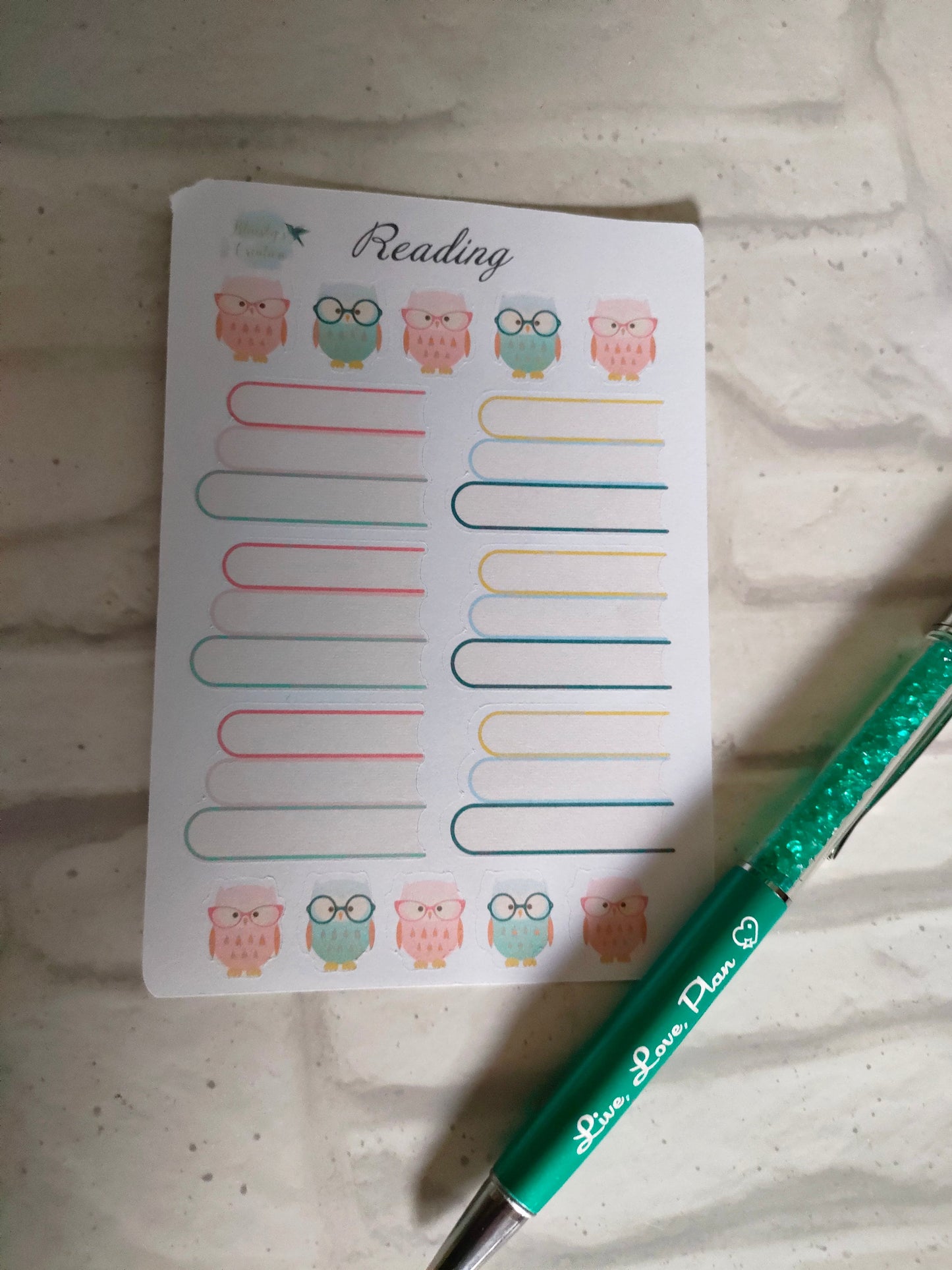 Book Icons | Reading Record Planning Stickers | Daily Diary Planner Set
