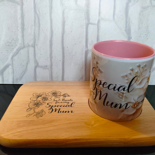 Floral Biscuit Board & Mug Set - Bluesky's creation