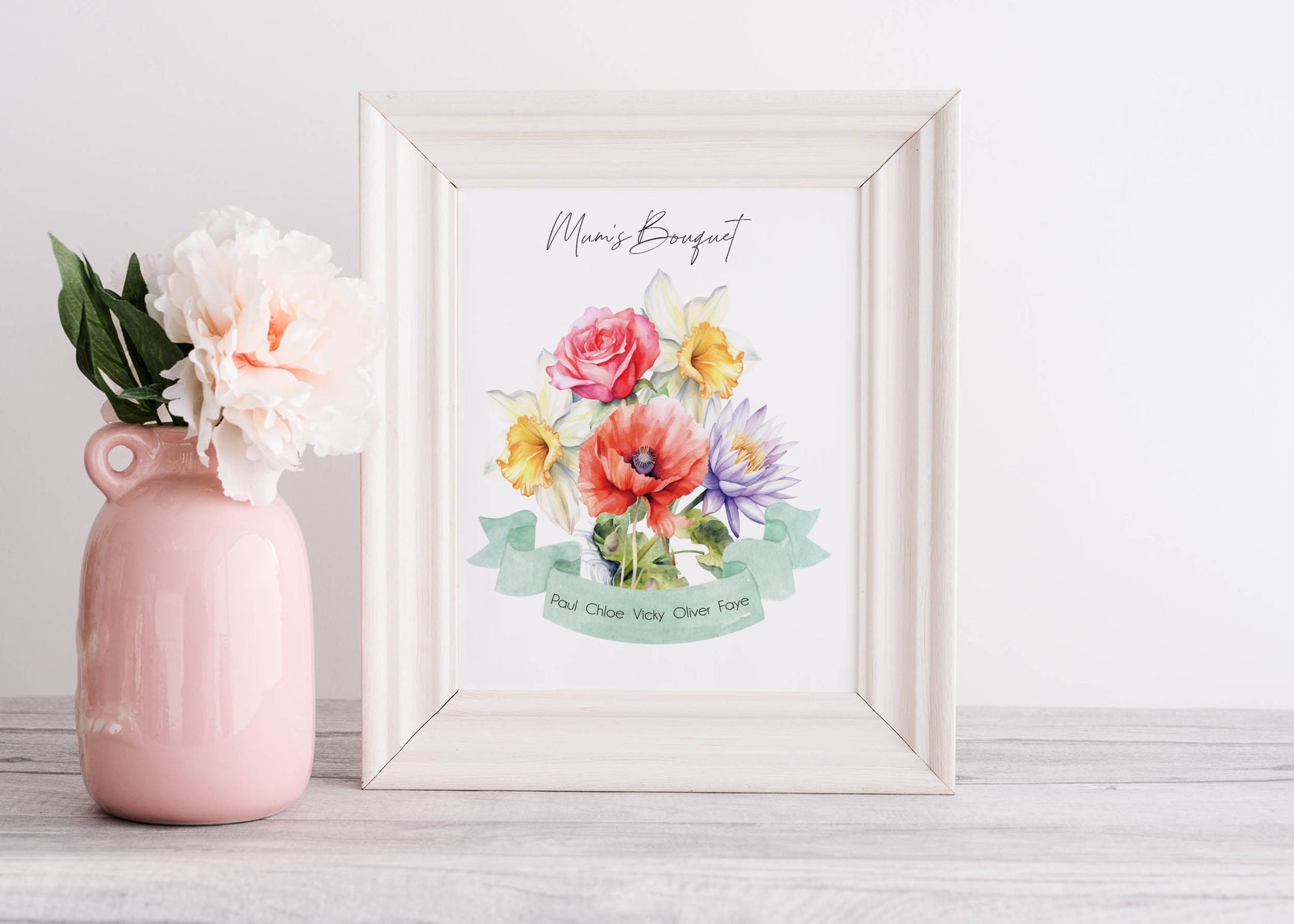 Birth Flower Family Print - Bluesky's creation