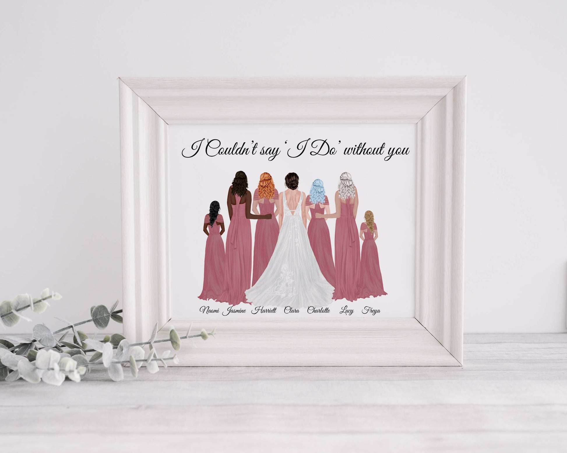 Bridesmaid Wedding Gift Print | - Bluesky's creation