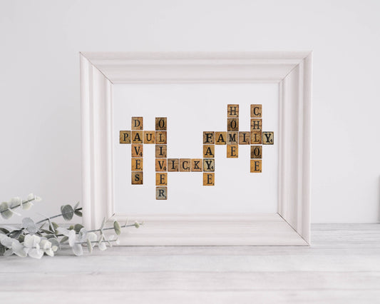 Scrabble Word Family Print - Bluesky's creation