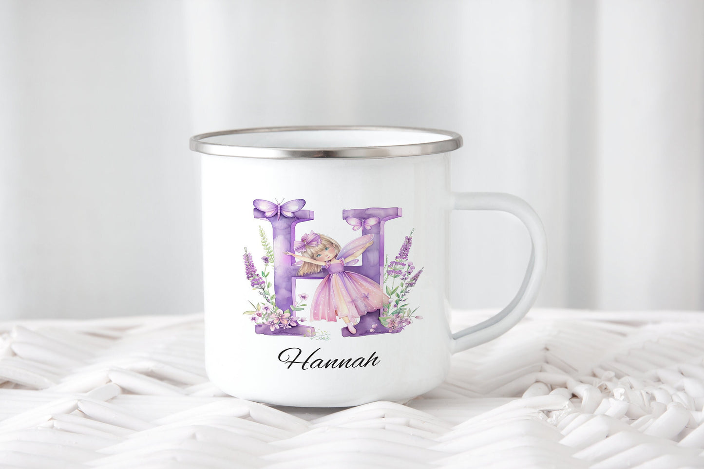 Fairy Initial Enamel Mug - Bluesky's creation