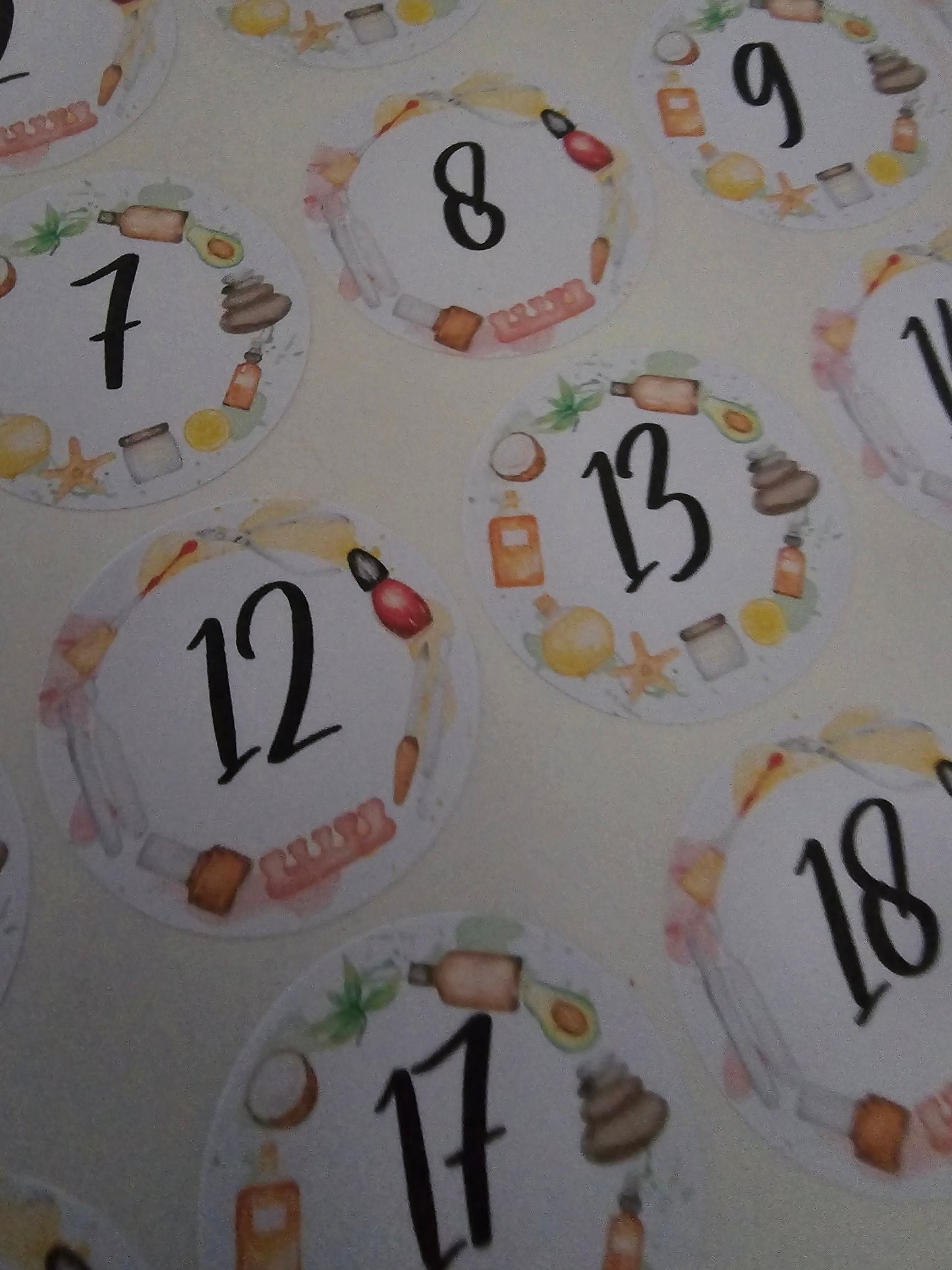 Beauty Advent Calendar Stickers