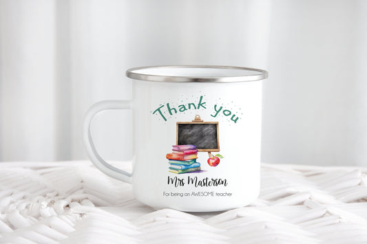 Awesome Teacher Enamel Mug - Bluesky's creation