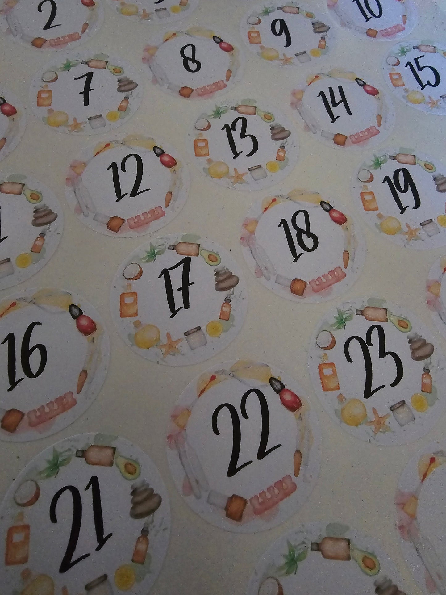Beauty Advent Calendar Stickers