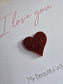 Wife Valentines Card | Girlfriend Card | I love you | Glitter Boyfriend Card | Husband Card
