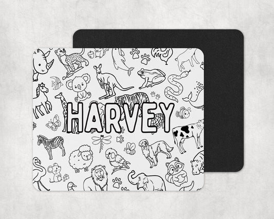 Color-In Animal Placemat & Coaster