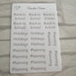 Teacher planning sticker | Diary daily | bullet planner wording set