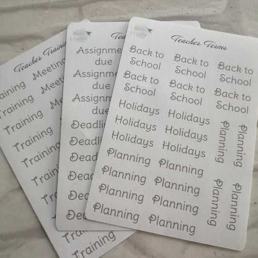 Teacher planning sticker | Diary daily | bullet planner wording set