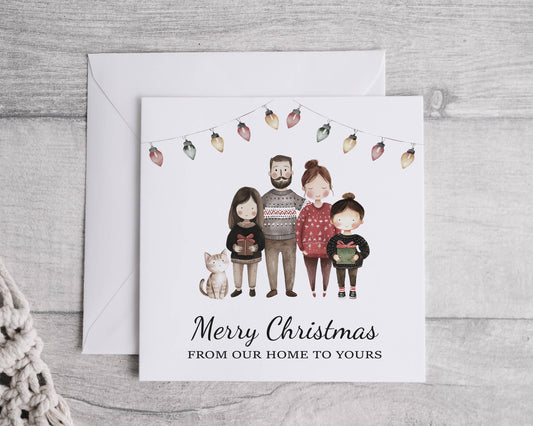 Personalised Family Christmas Card