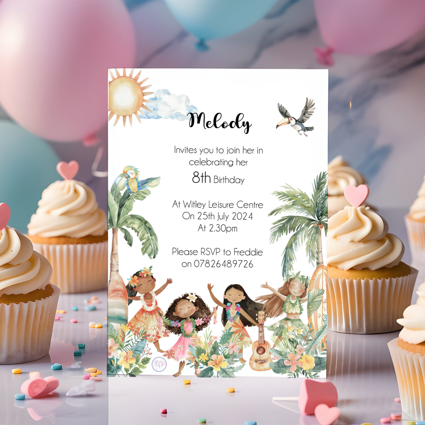 Voyager Princess Birthday Invites - Bluesky's creation