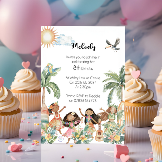 Voyager Princess Birthday Invites - Bluesky's creation