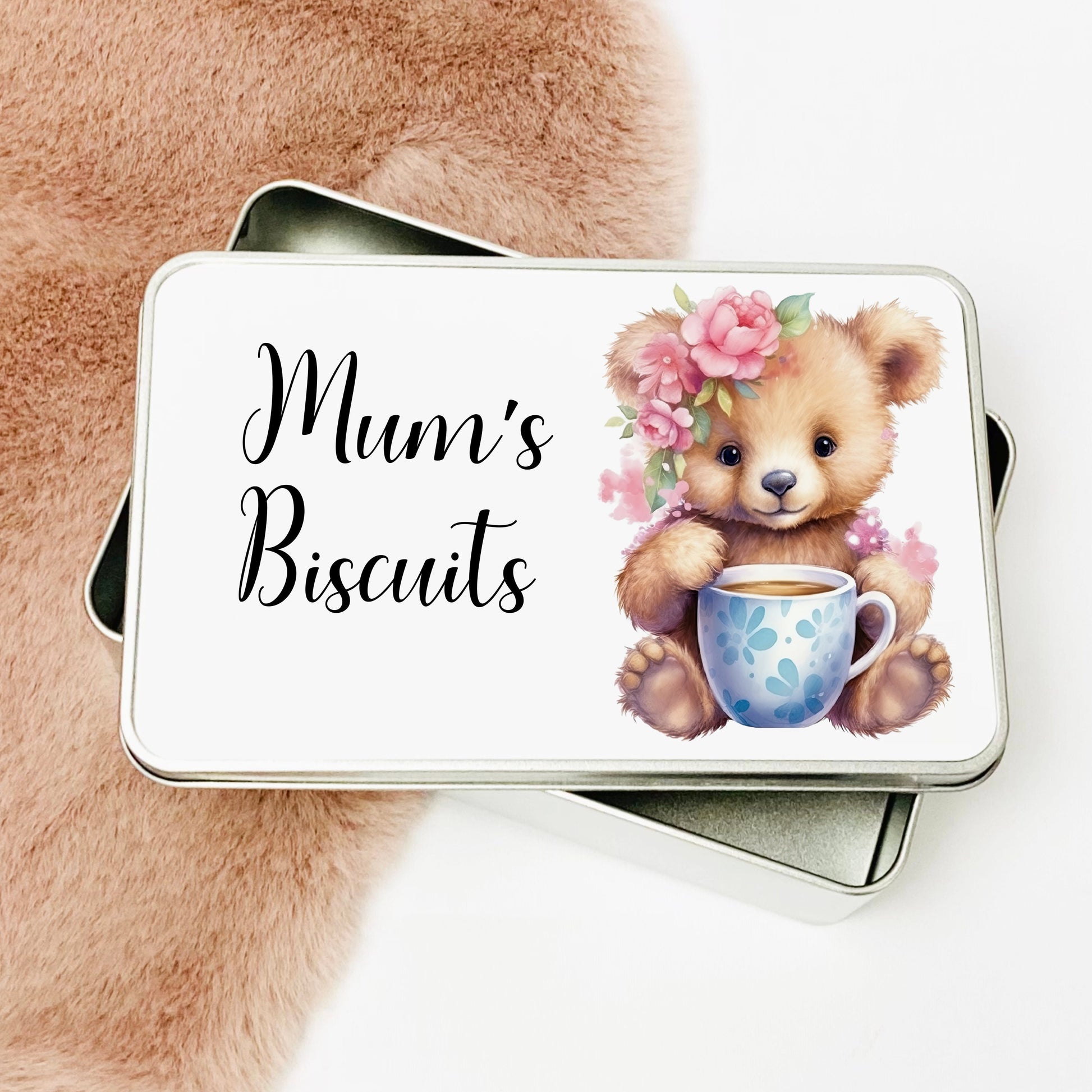 Mum Teddy Biscuit tin - Bluesky's creation