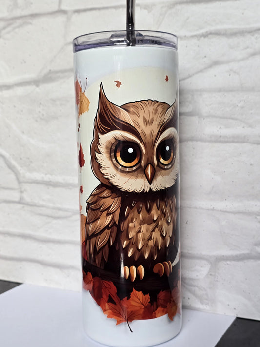 20oz tumbler woodland owl