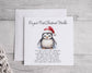 Babys penguin  first christmas card - blueskys creation