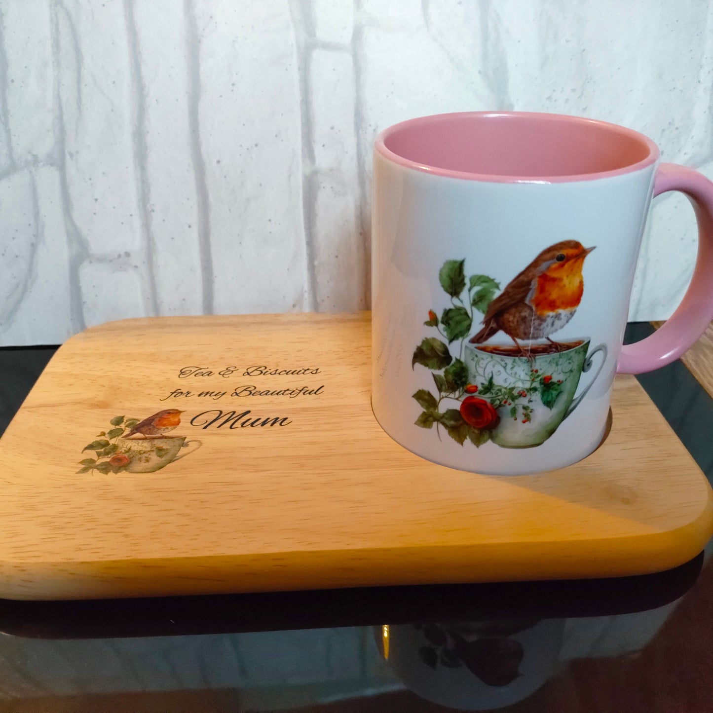 Robin Biscuit Board & Mug Set - Bluesky's creation