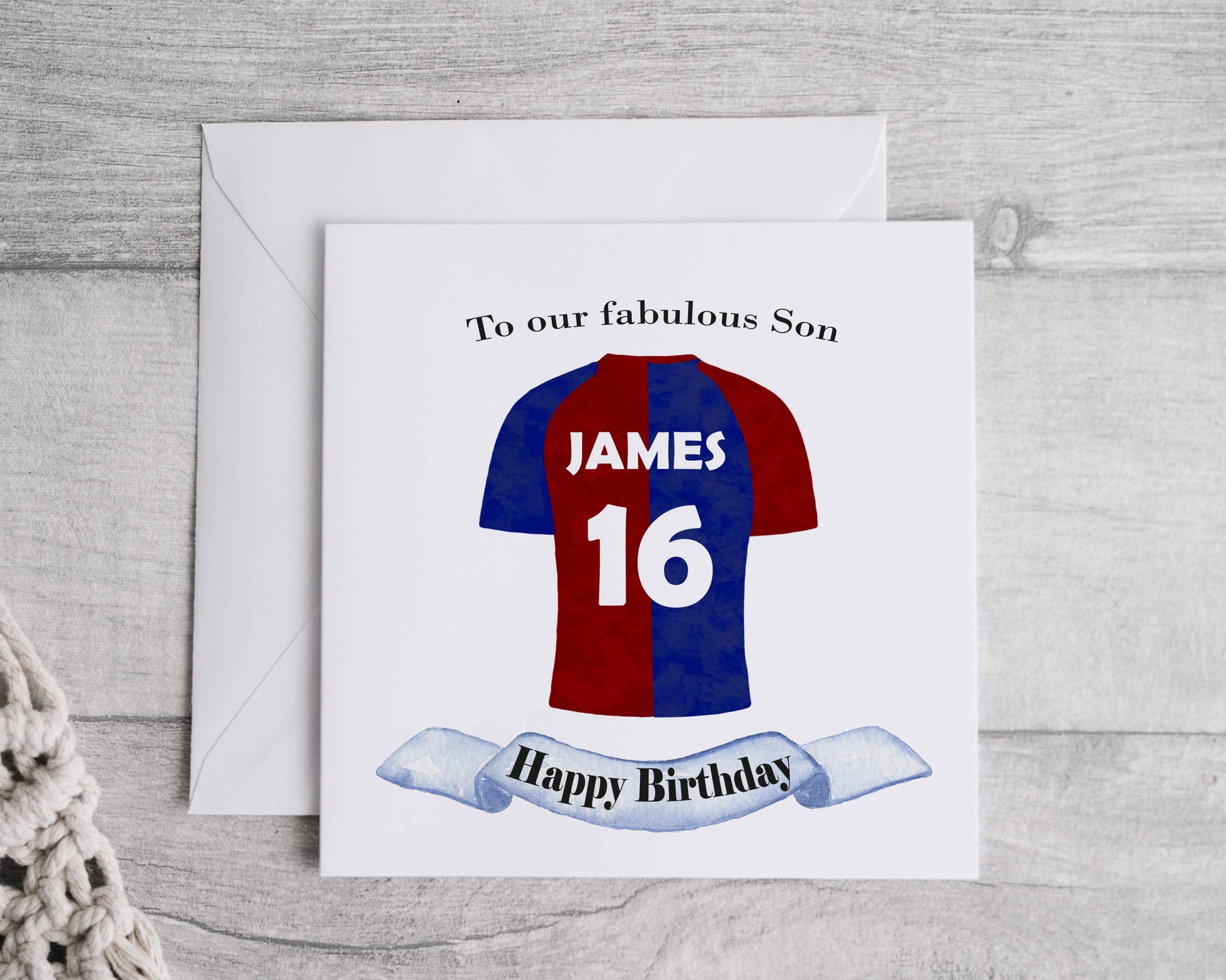 Personalised Son Football Birthday Card - Bluesky's creation