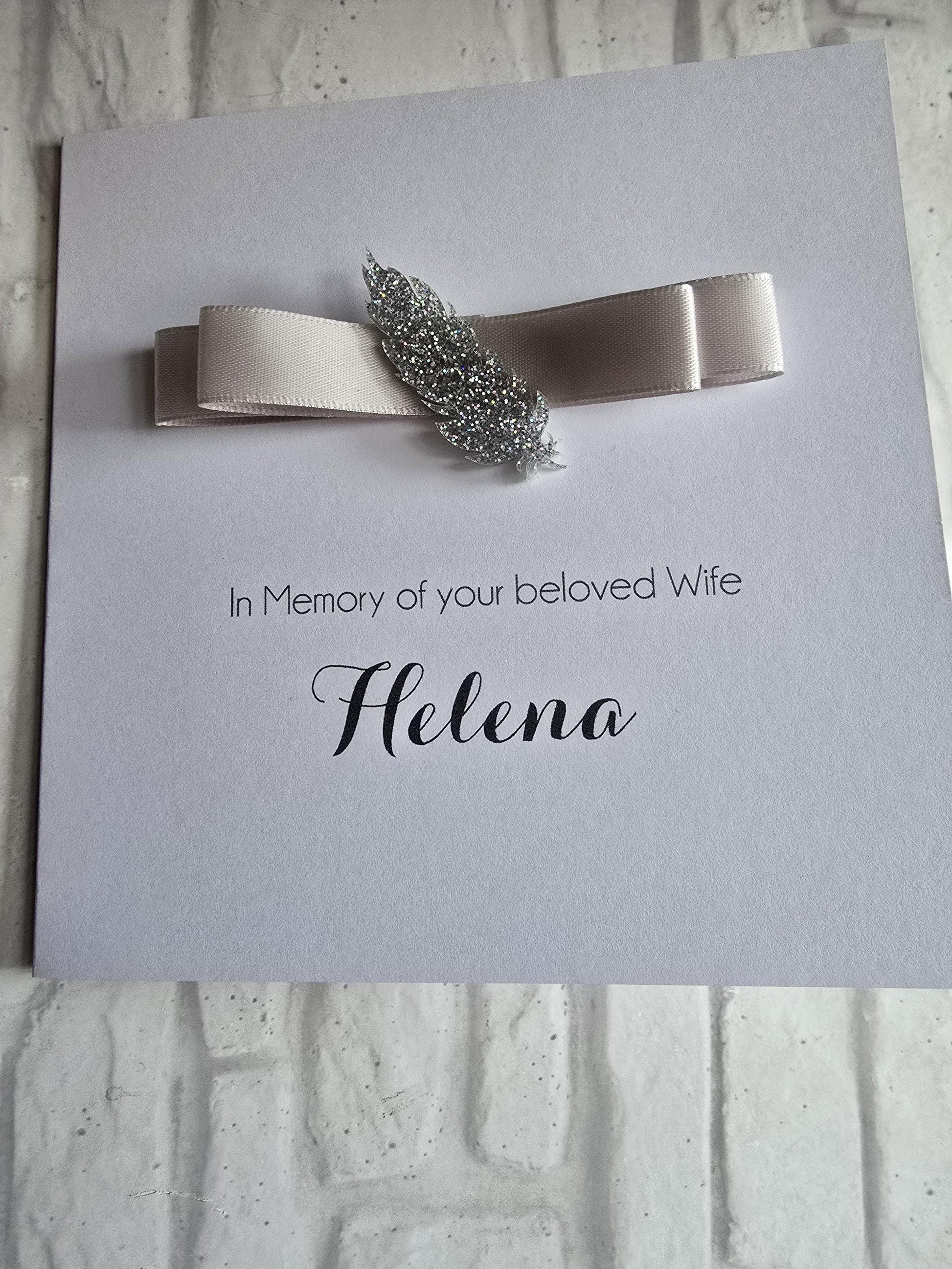 sympathy feather greeting card