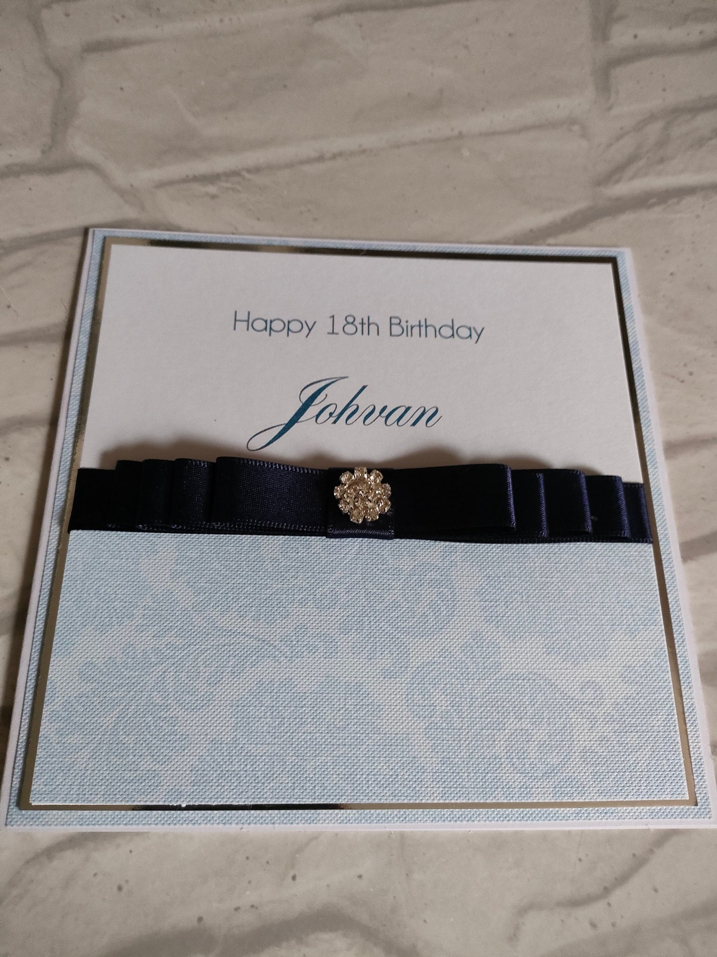 Navy Blue 18th Birthday card - Bluesky's creation