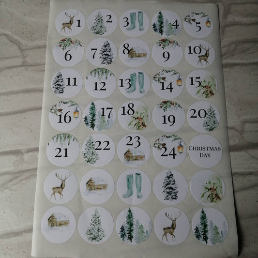 3.7cm wonderland advent stickers - blueskys creation