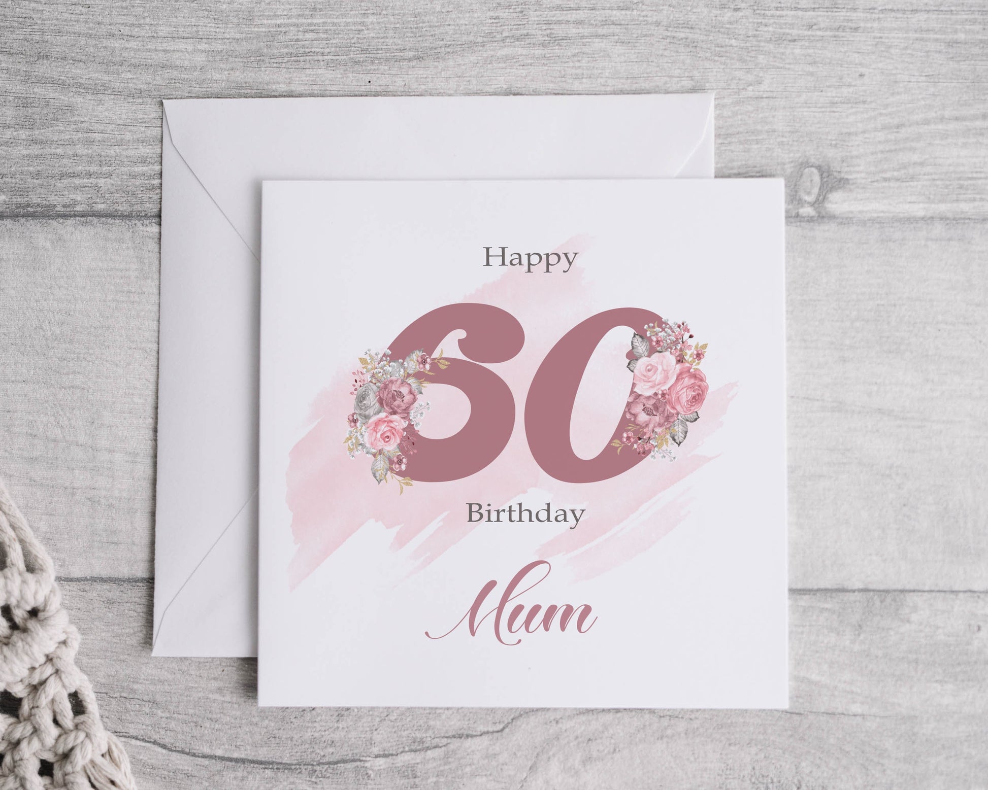 Pink 60th birthday card - Bluesky's creation