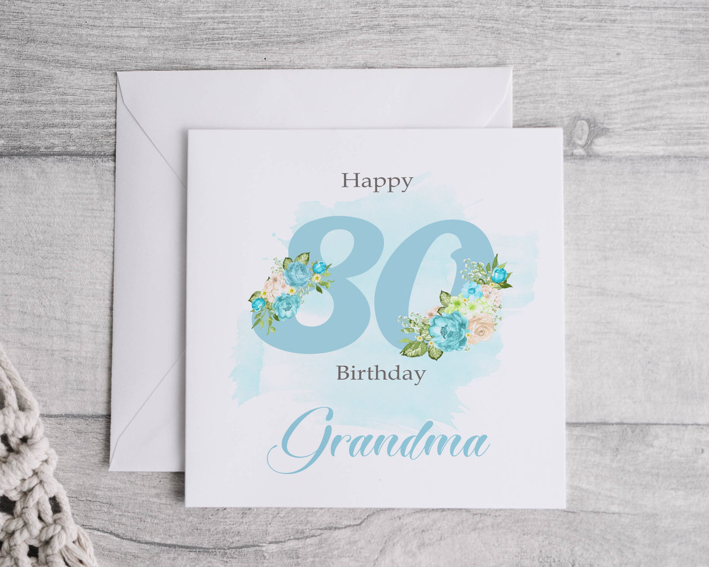 Blue 80th birthday card - Bluesky's creation