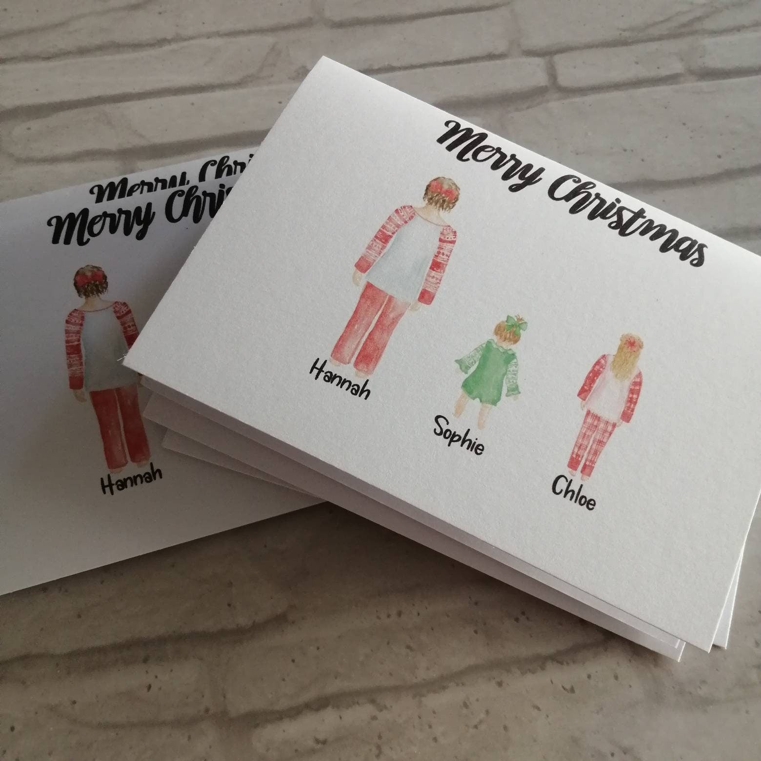 family pj christmas card pack