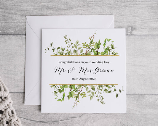 Foliage wedding card - Bluesky's creation