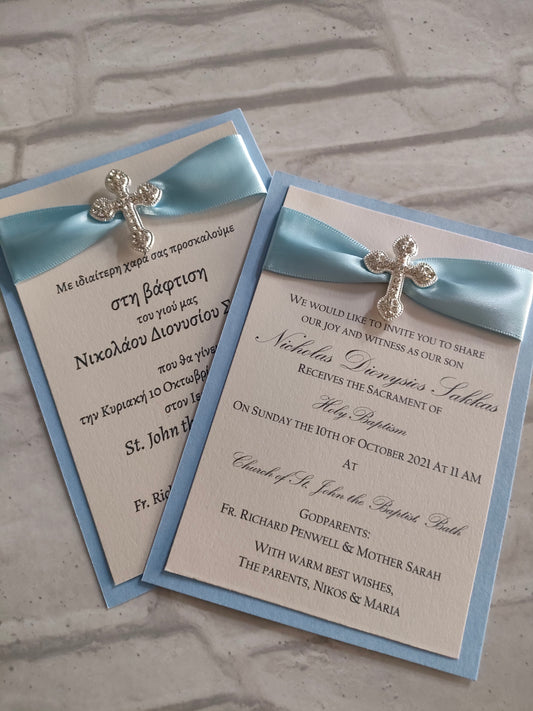 Diamante Cross Invitation - Bluesky's creation