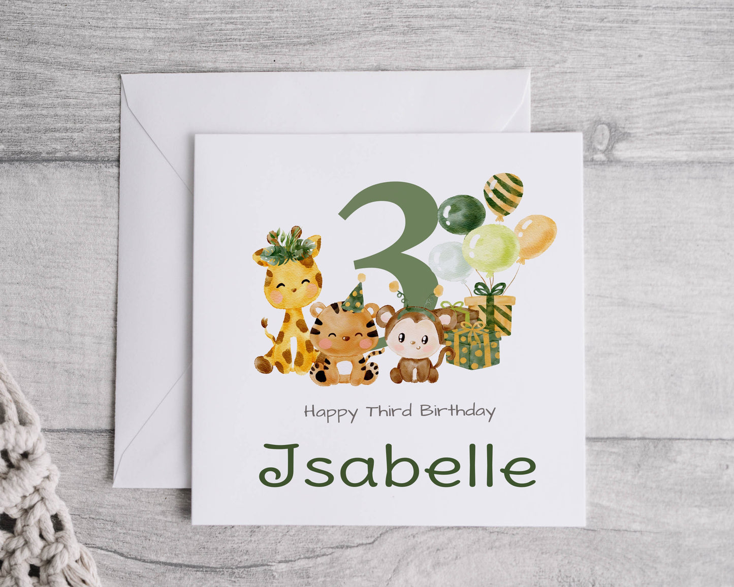 Jungle Third Birthday Card - Bluesky's creation