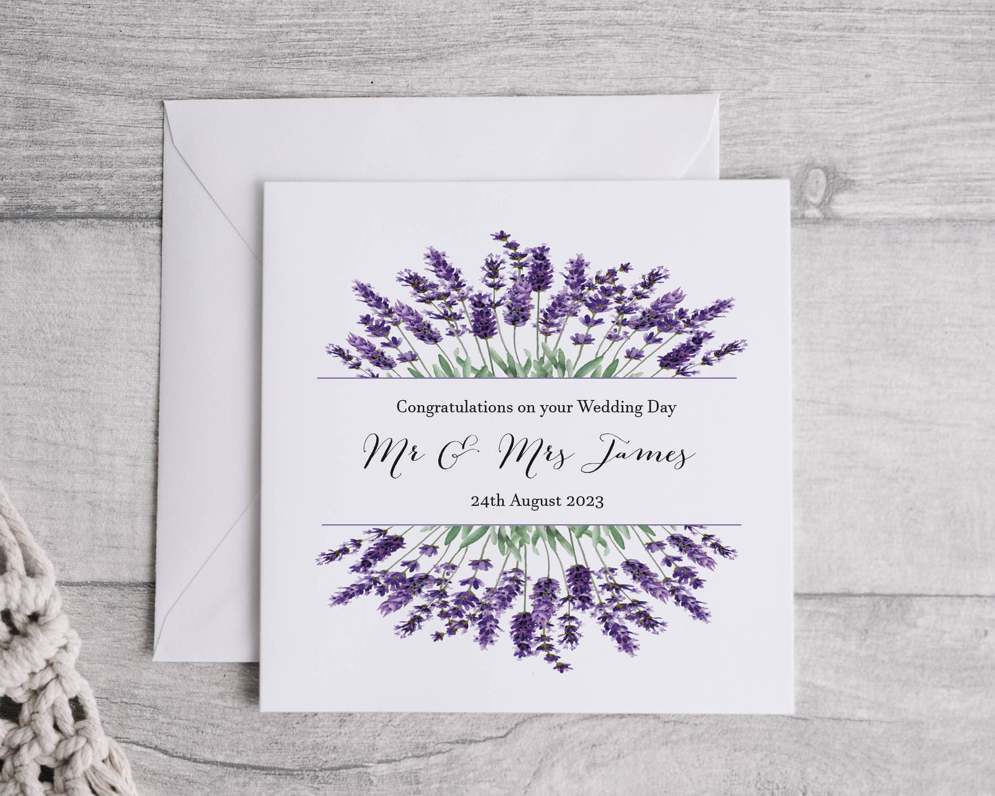 Lavender wedding card- Bluesky's creation