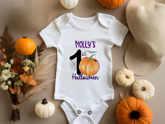 Pumpkin Baby halloween vest- Bluesky's creation