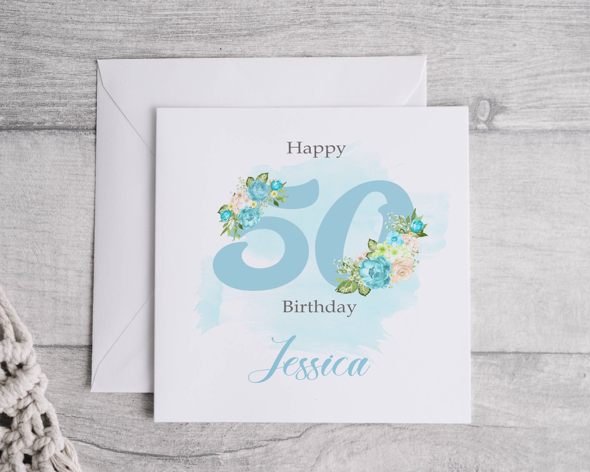 Blue 50th birthday card - Bluesky's creation