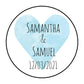 Blue Heart wedding stickers 2.5cm - Bluesky's creation