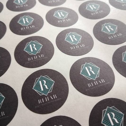 Business logo stickers 2.5cm - Bluesky's creation