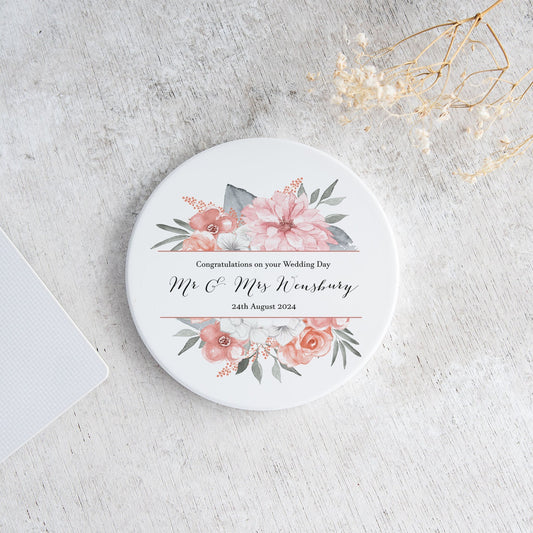 Coral Floral Coaster - Bluesky's creation