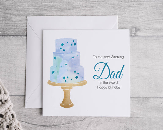 Dad Cake birthday cards - Bluesky's creation