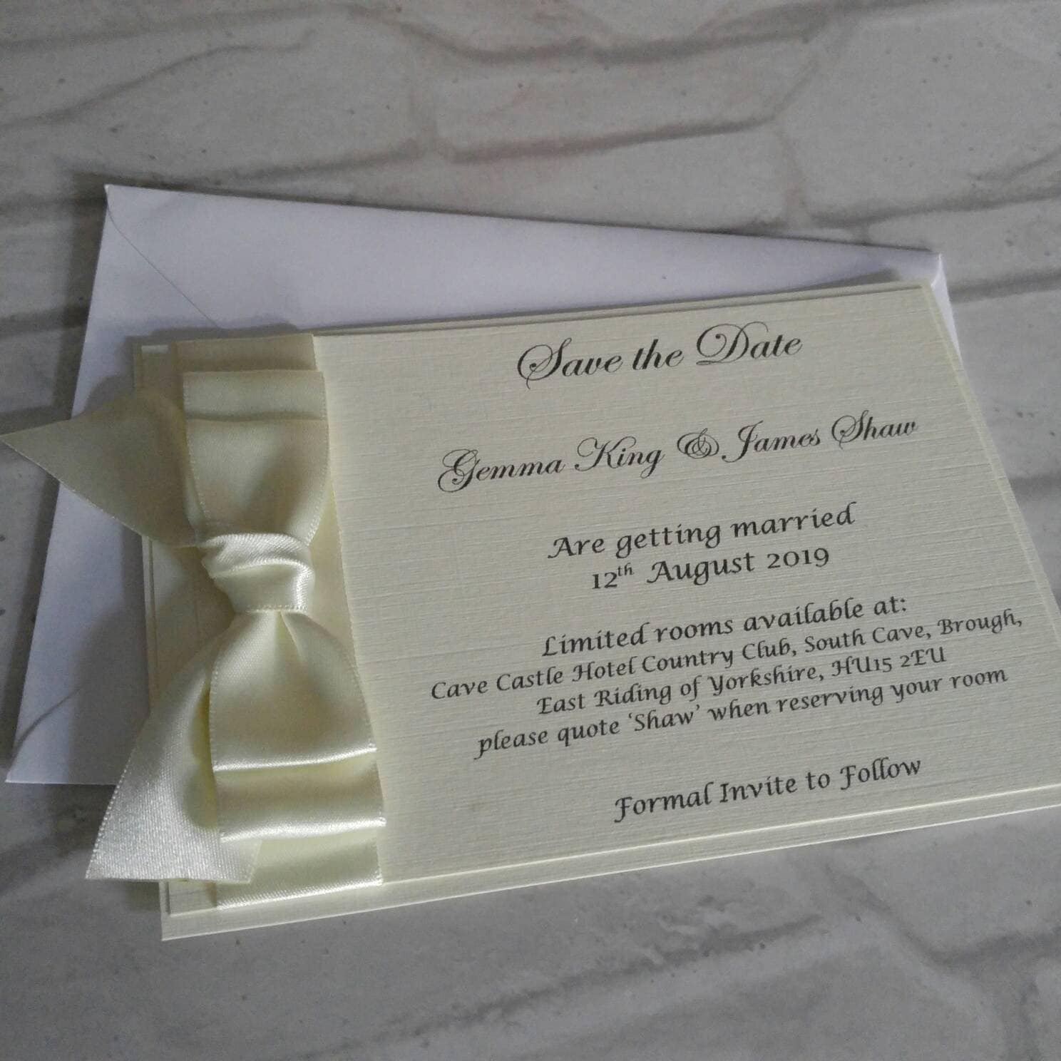 Double bow  save the date - Bluesky's creation
